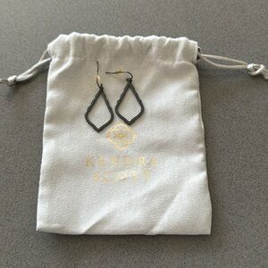 Kendra Scott Gunmetal Gray Black Drop Earrings